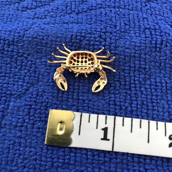 Ruby crab brooch - Picture 7 of 16